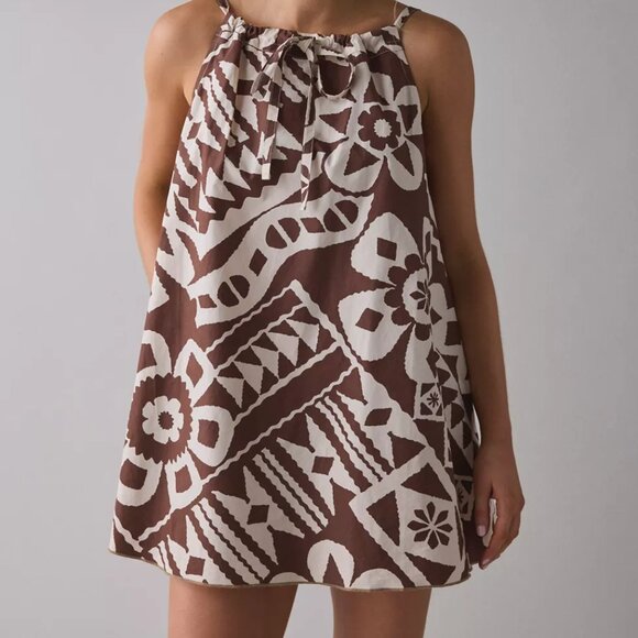 BDG Brown and White Mini Dress - Picture 1 of 11